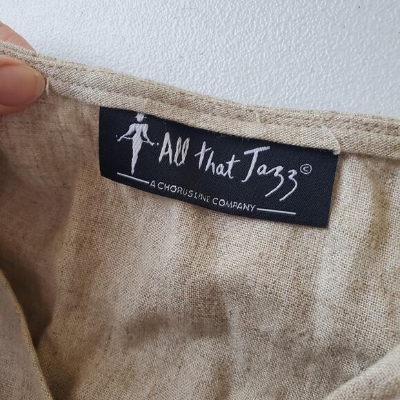 Vintage 90s All That Jazz Dress Women Medium Floral Maxi Sundress Cottagecore - Picture 4 of 9